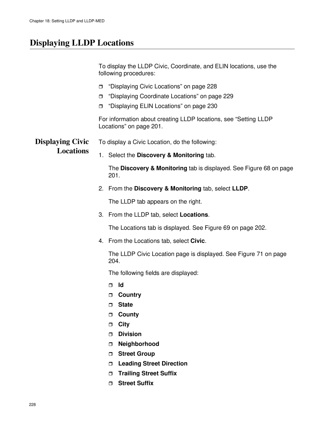 Allied Telesis AT-9000/52, AT-9000/28SP manual Displaying Lldp Locations, Displaying Civic Locations 