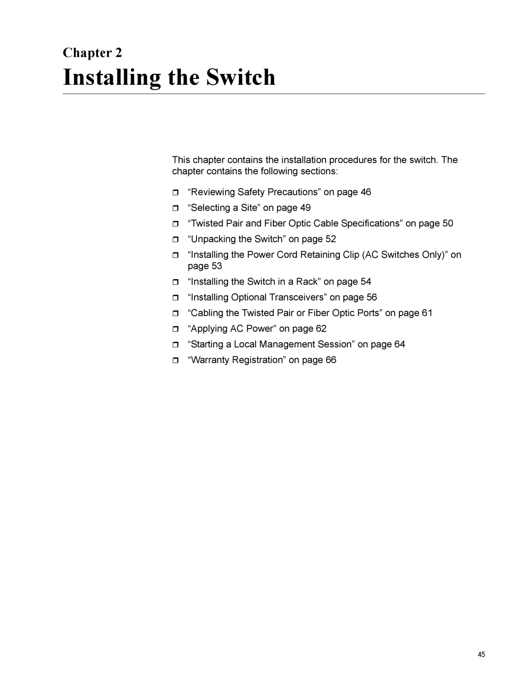 Allied Telesis AT-9408LC/SP, AT-9424T/POE manual Installing the Switch 