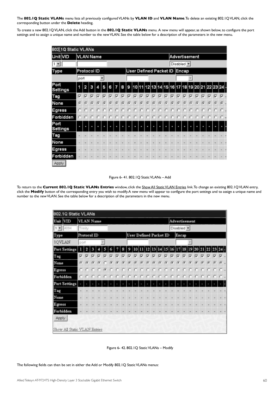 Allied Telesis AT-9724TS specifications 