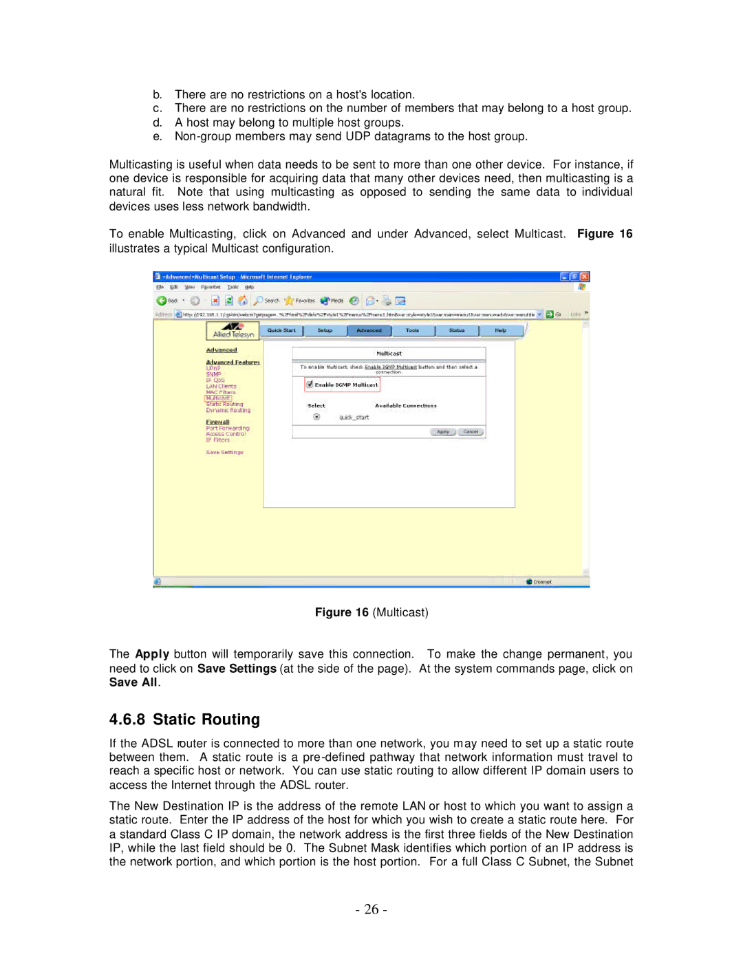 Allied Telesis AT-AR256E manual Static Routing 