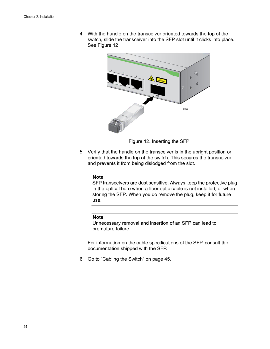 Allied Telesis AT-GS900/8PS manual Installation 