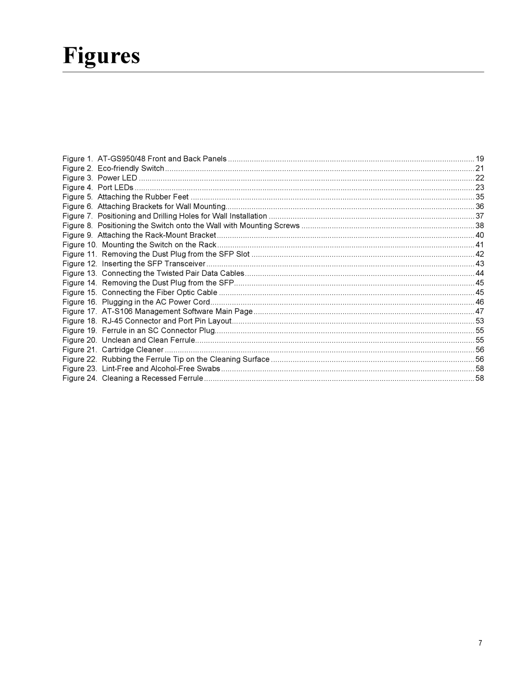 Allied Telesis AT-GS950/48 manual Figures 