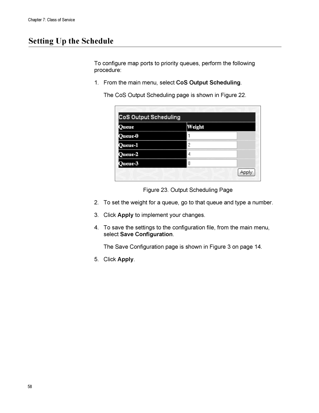 Allied Telesis AT-GS950/8 manual Setting Up the Schedule 