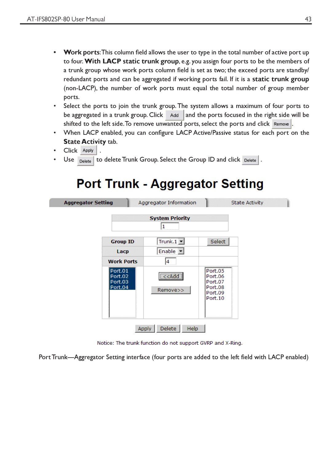 Allied Telesis AT-IFS802SP manual State Activity tab 