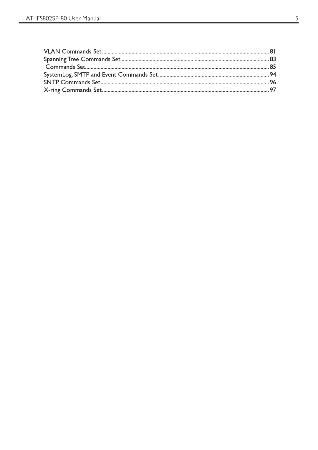 Allied Telesis AT-IFS802SP manual 