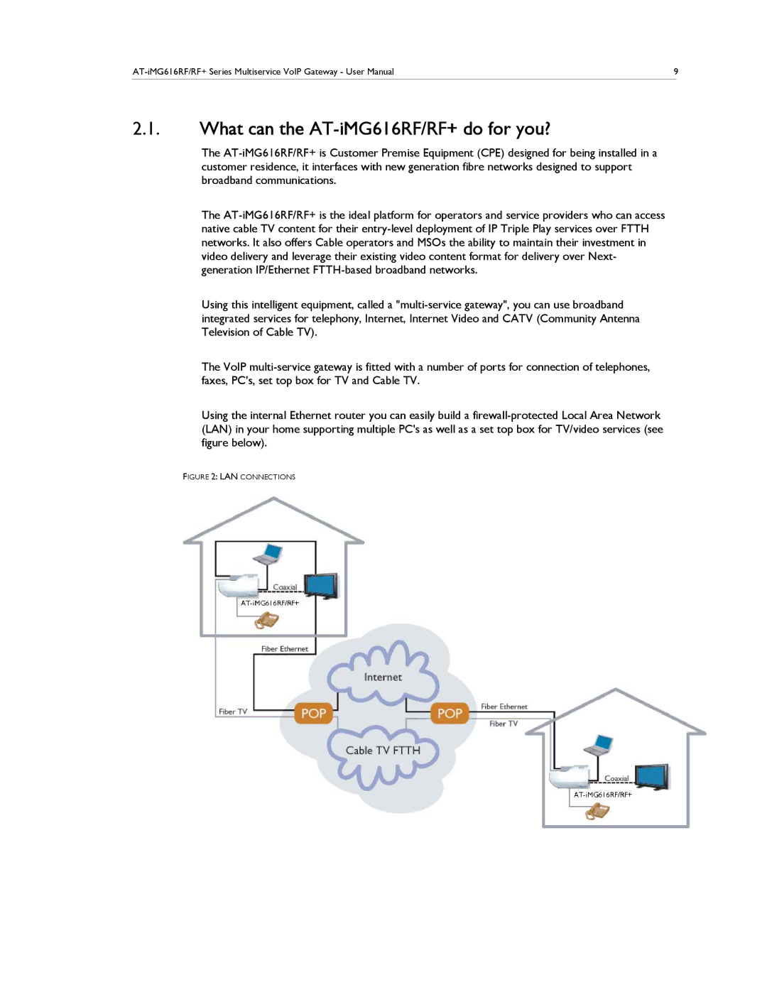 Allied Telesis AT-IMG616RF/RF+ manual What can the AT-iMG616RF/RF+ do for you?, LAN Connections 