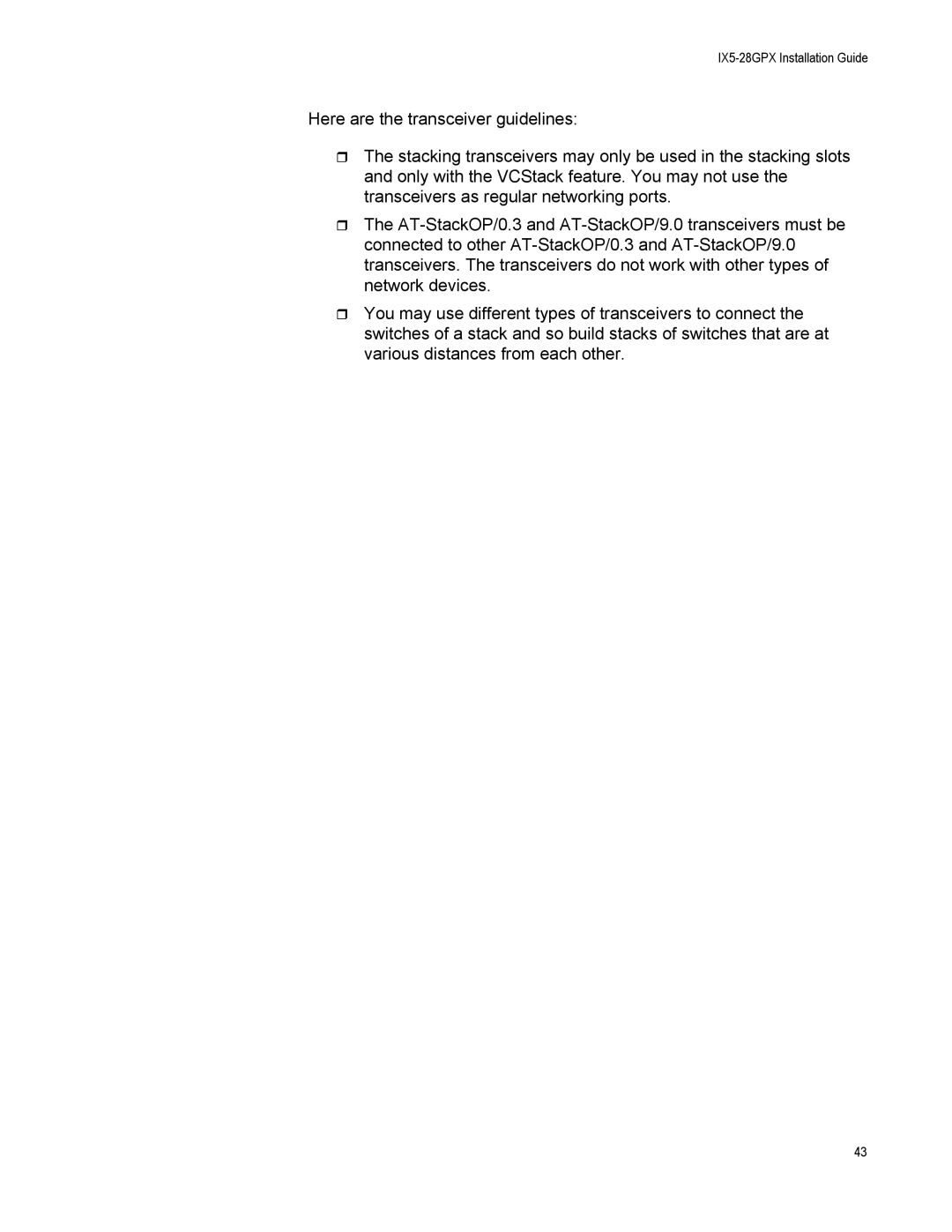 Allied Telesis AT-IX5-28GPX manual IX5-28GPX Installation Guide 