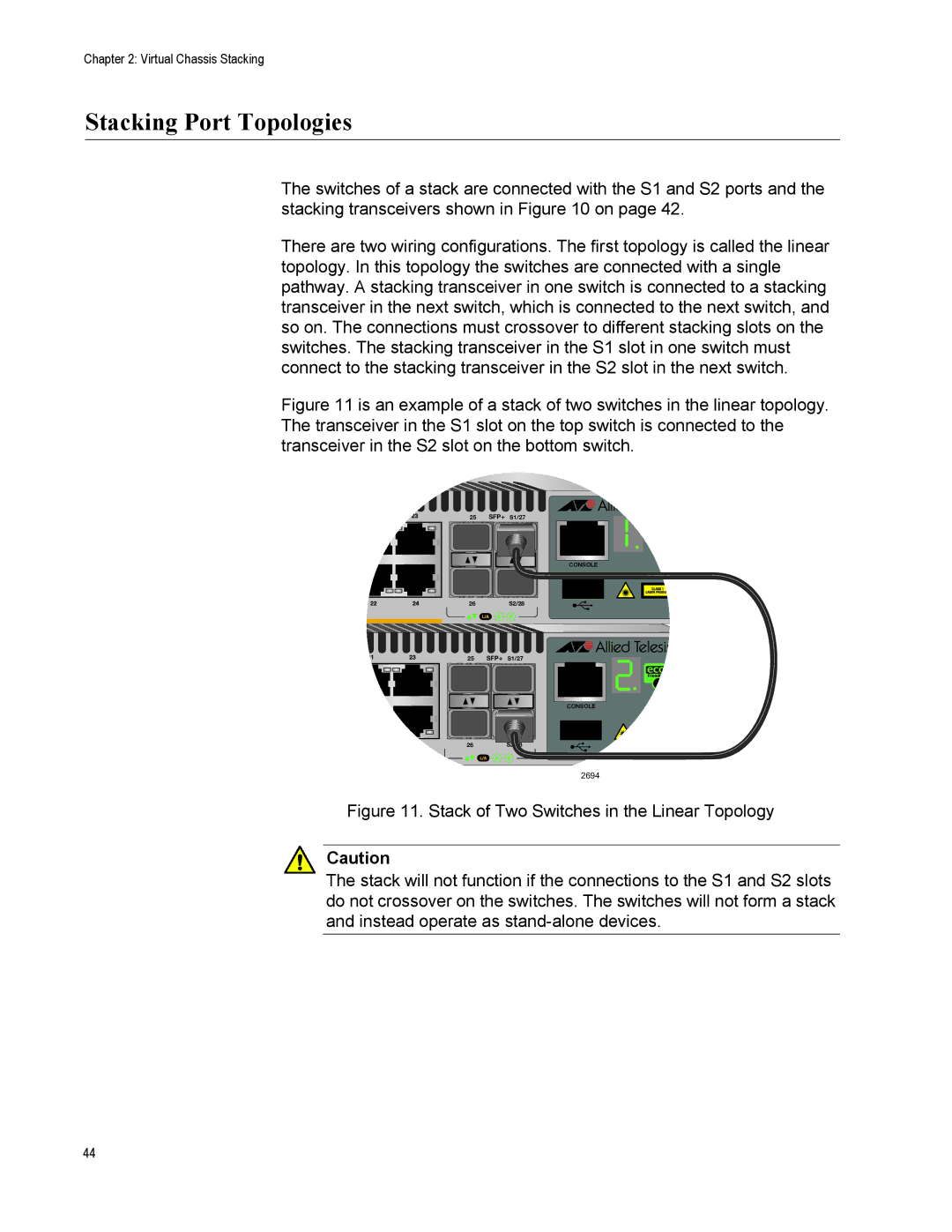 Allied Telesis AT-IX5-28GPX manual Stacking Port Topologies 