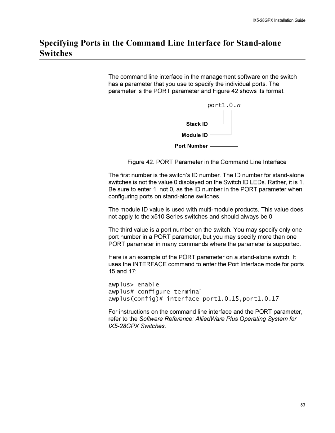 Allied Telesis AT-IX5-28GPX manual Port1.0.n 