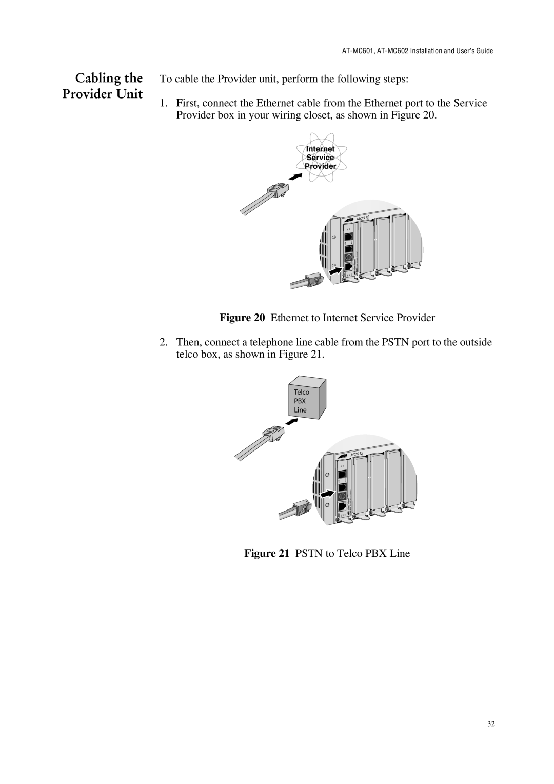 Allied Telesis AT-MC601 manual Provider Unit, Internet Service Provider 