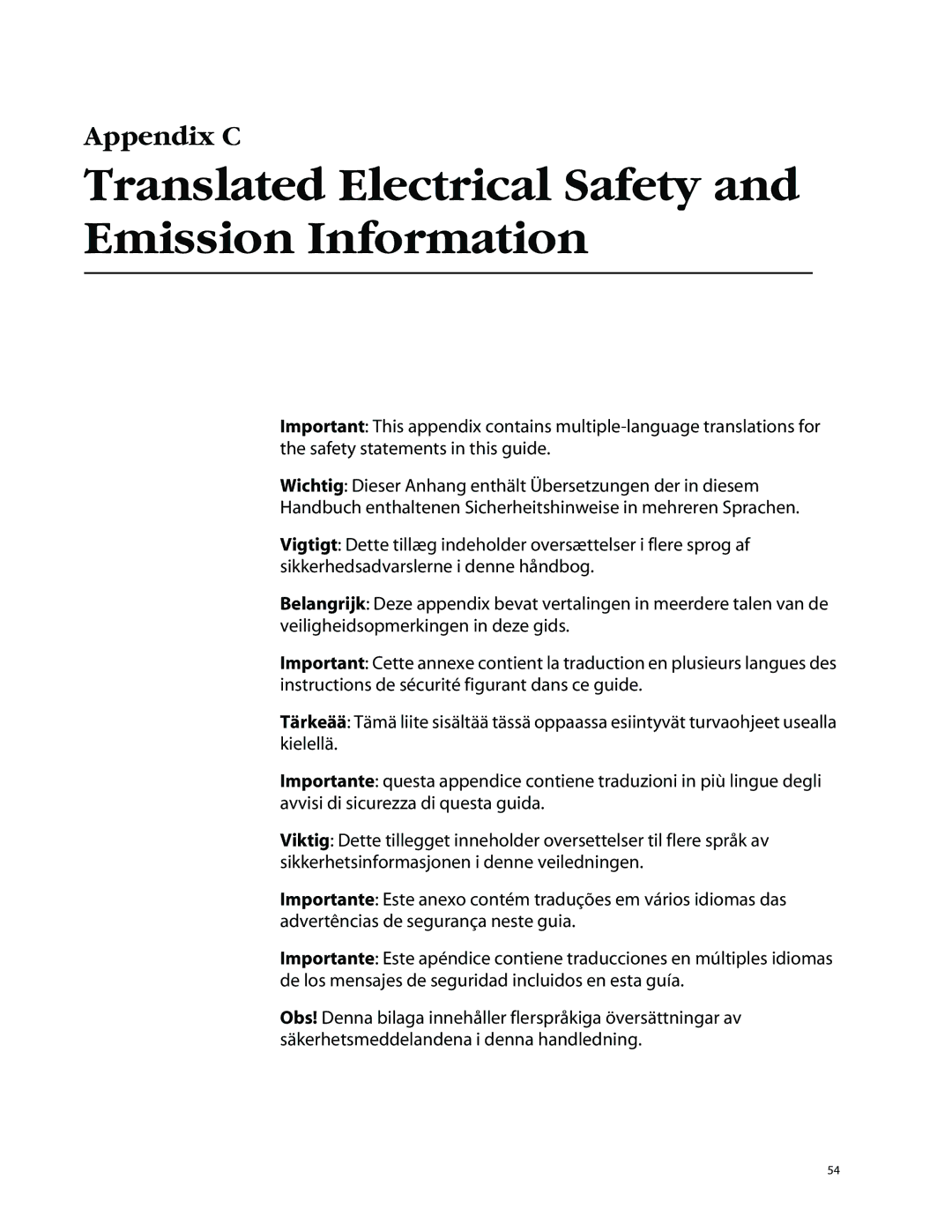 Allied Telesis AT-MC602 manual Translated Electrical Safety and Emission Information 