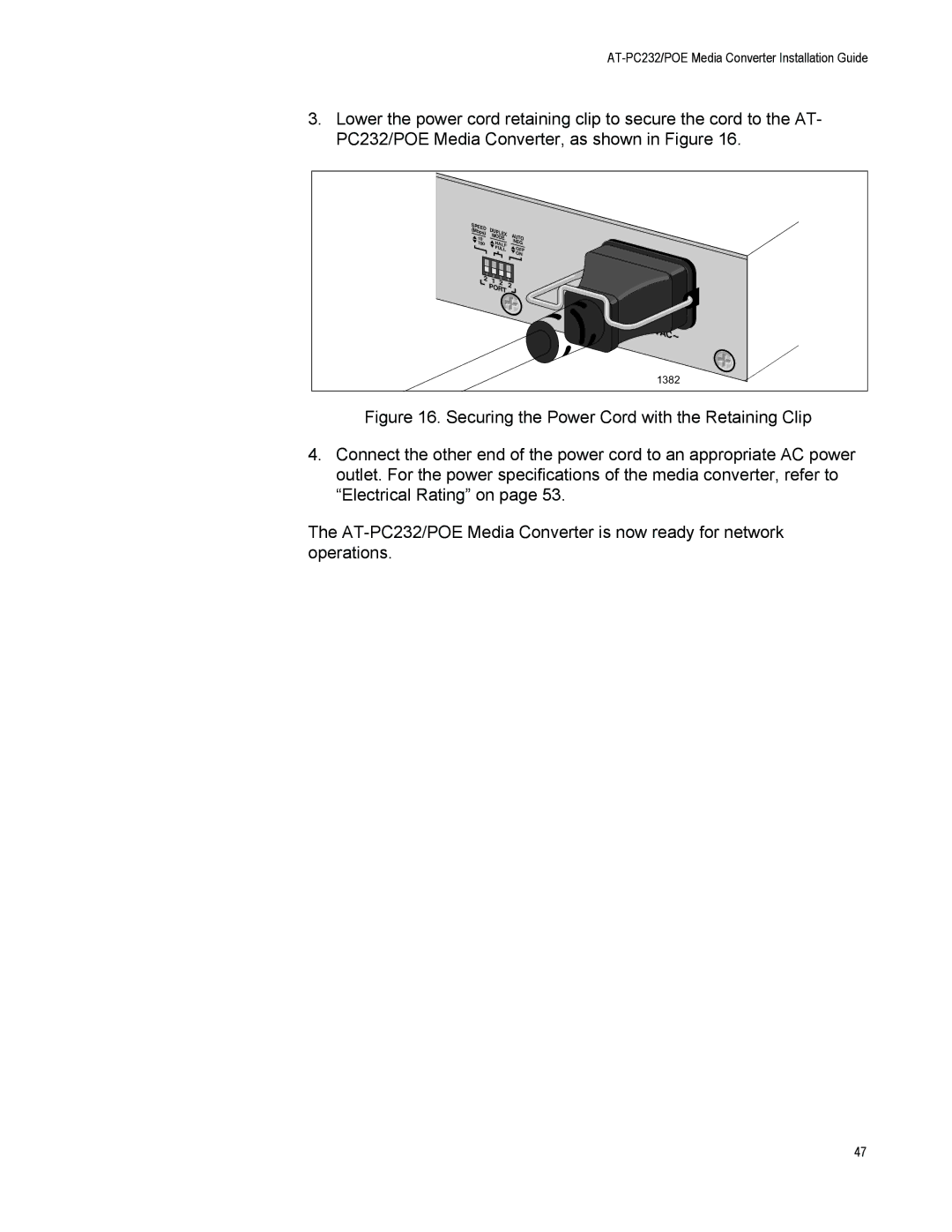 Allied Telesis AT-PC232/POE manual 240 