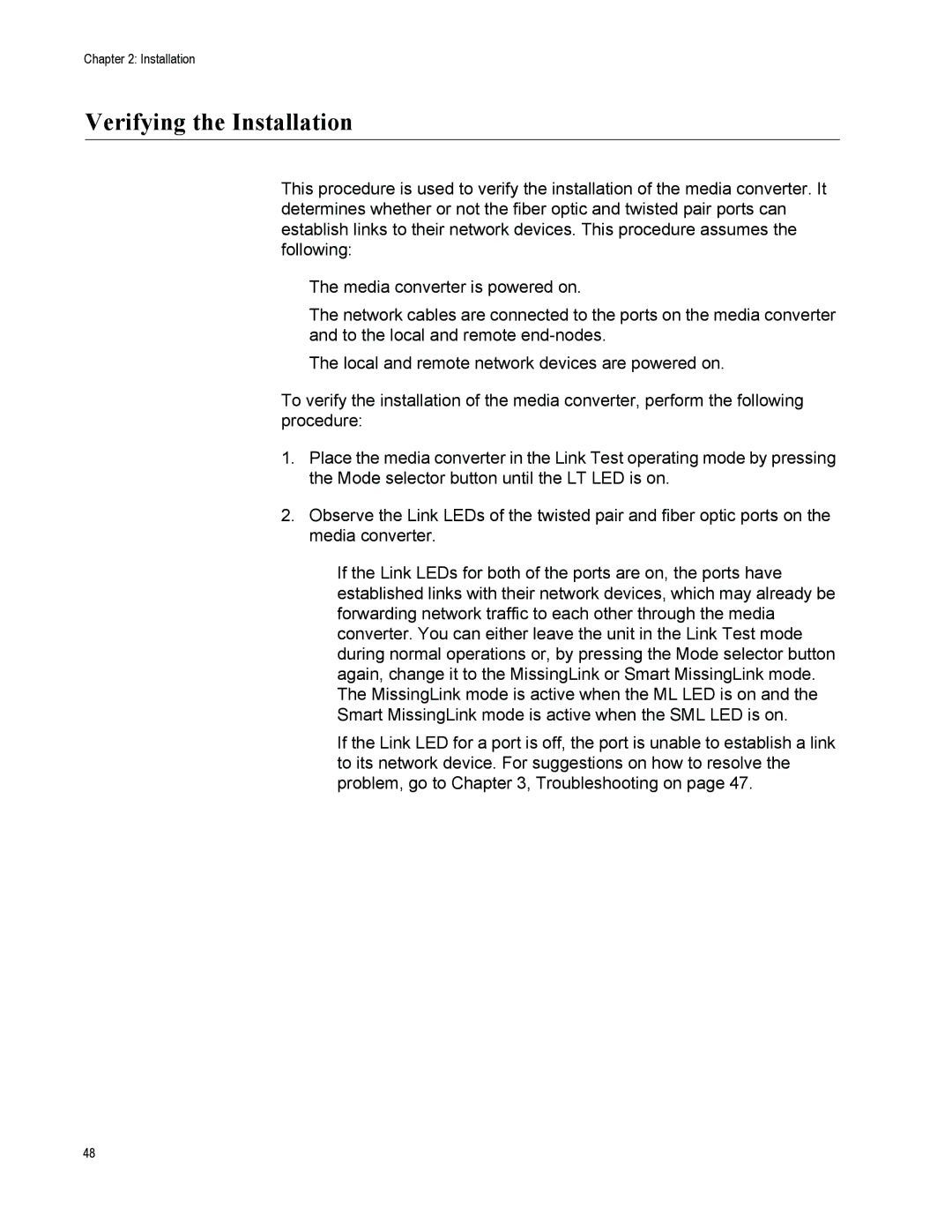 Allied Telesis AT-PC232/POE manual Verifying the Installation 