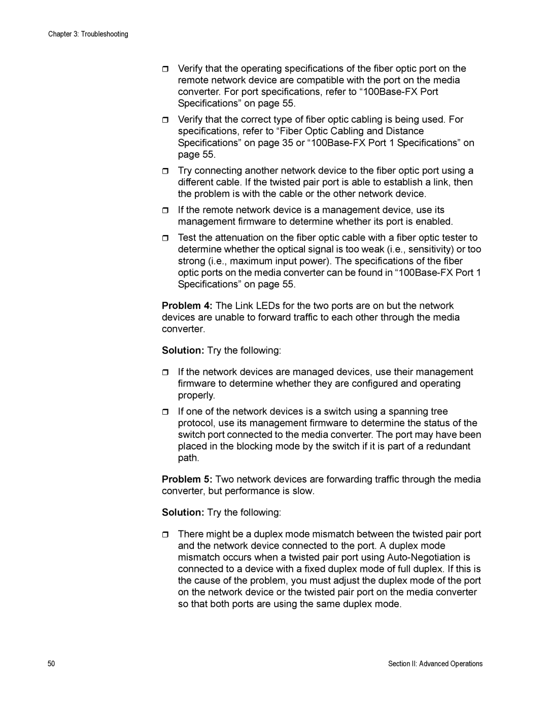 Allied Telesis AT-PC232/POE manual Troubleshooting 