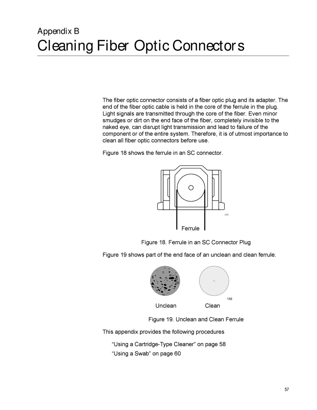 Allied Telesis AT-PC232/POE manual Cleaning Fiber Optic Connectors, Appendix B 