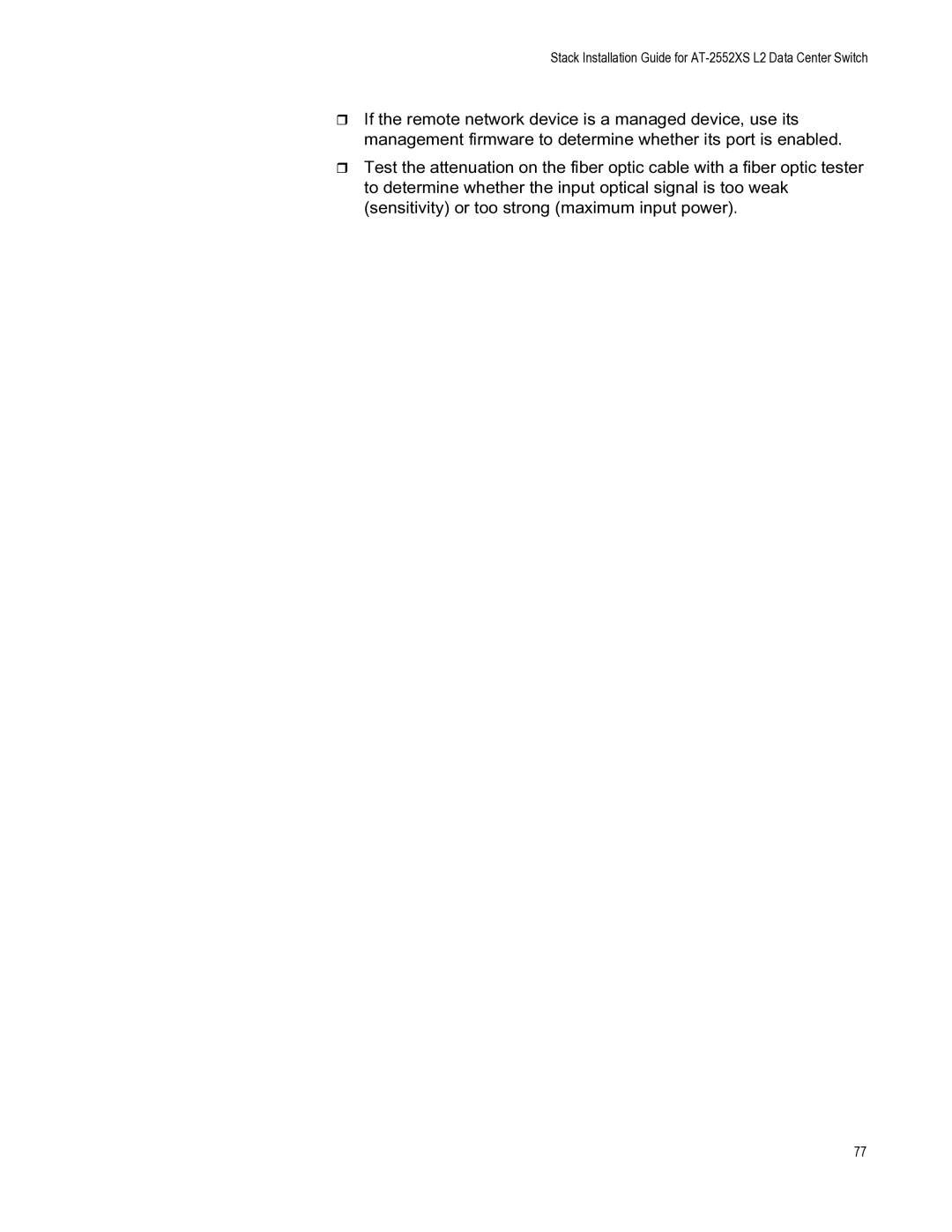 Allied Telesis AT-FAN06, AT-PWR06, AT-DC2552XS manual Stack Installation Guide for AT-2552XS L2 Data Center Switch 