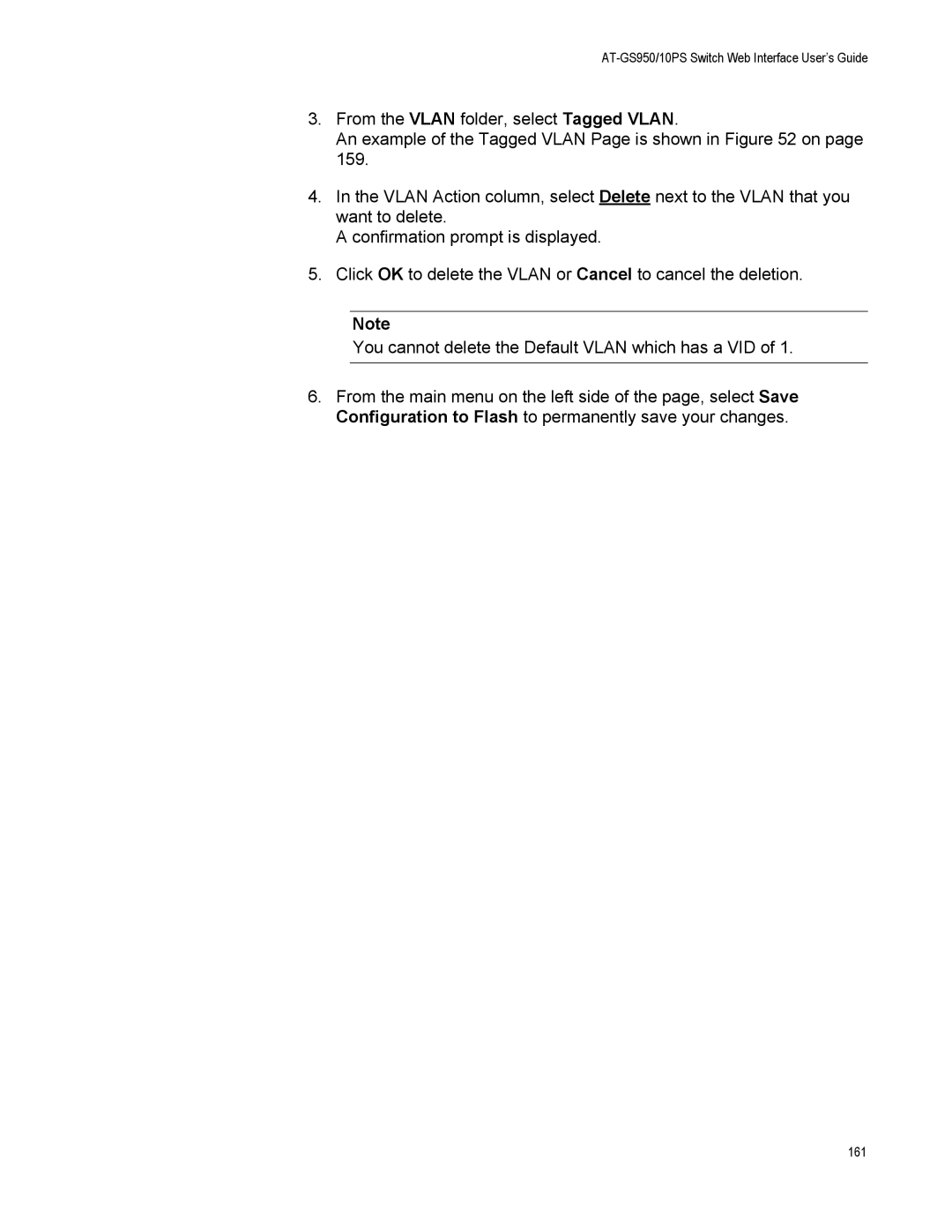 Allied Telesis AT-GS950/10PS, AT-S110 manual 161 