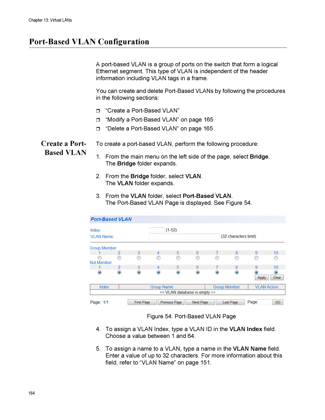 Allied Telesis AT-S110, AT-GS950/10PS manual Port-Based Vlan Configuration, Create a Port- Based Vlan 