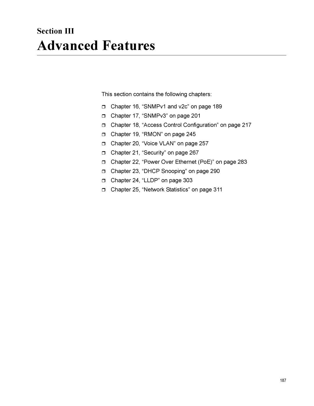 Allied Telesis AT-GS950/10PS, AT-S110 manual Advanced Features, Section 