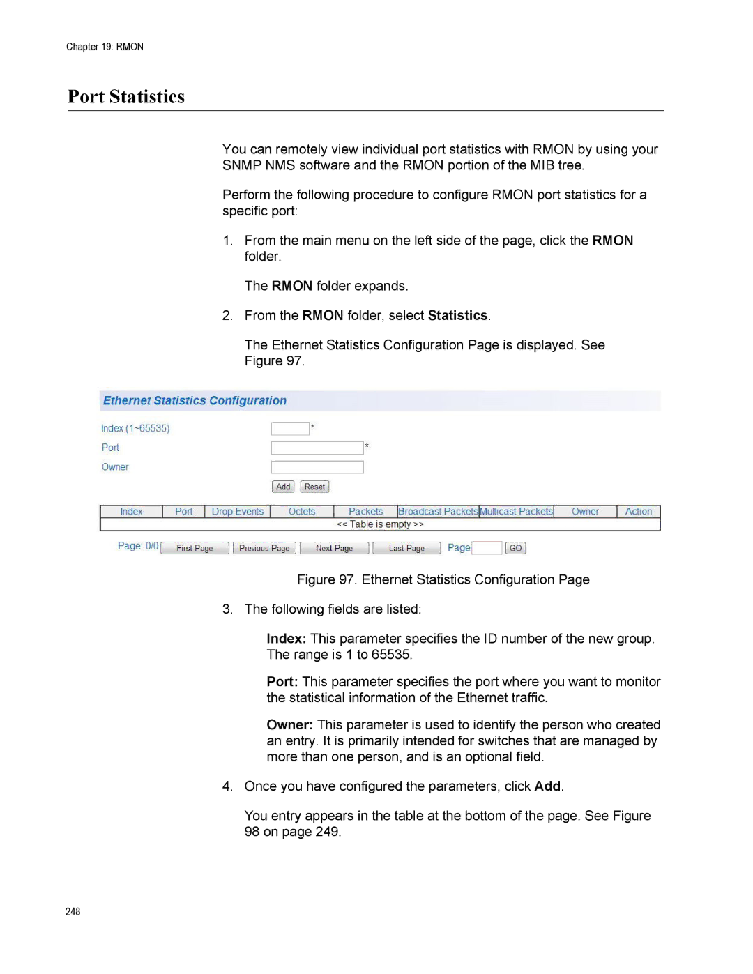 Allied Telesis AT-S110, AT-GS950/10PS manual Port Statistics 