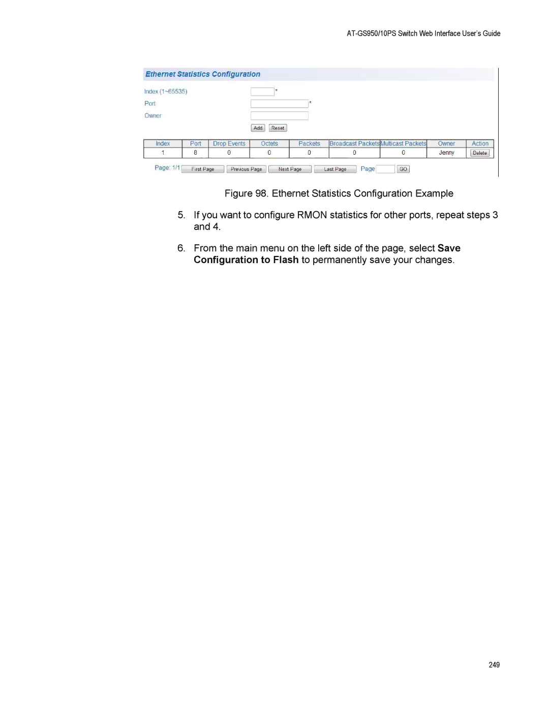 Allied Telesis AT-GS950/10PS, AT-S110 manual 249 