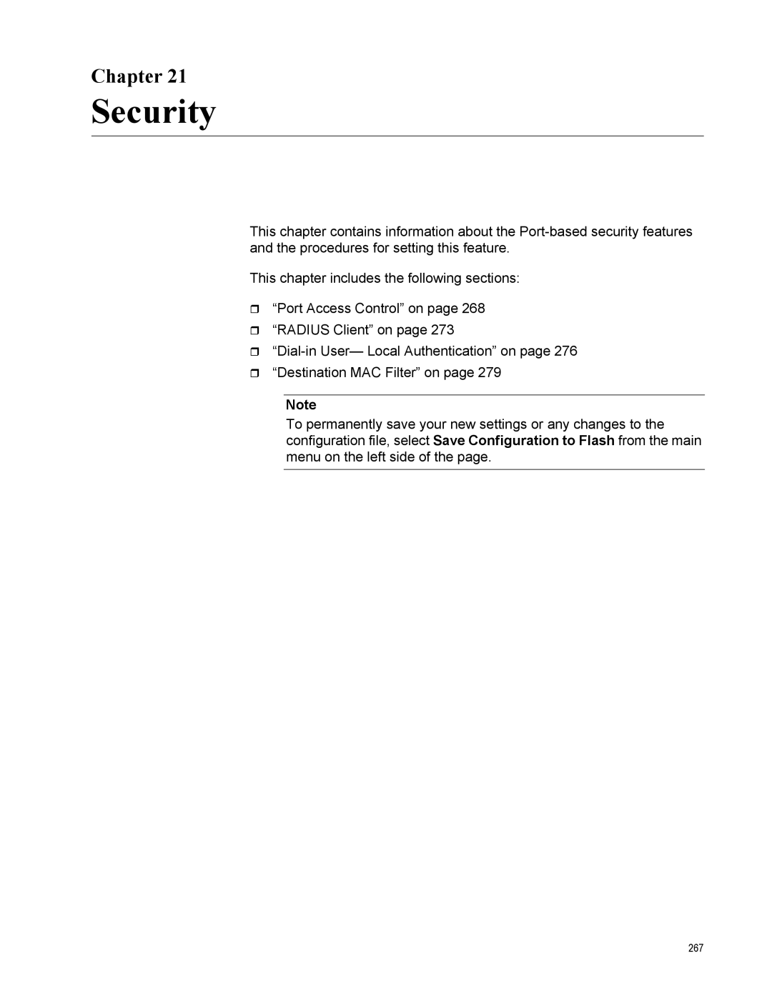 Allied Telesis AT-GS950/10PS, AT-S110 manual Security, Chapter 