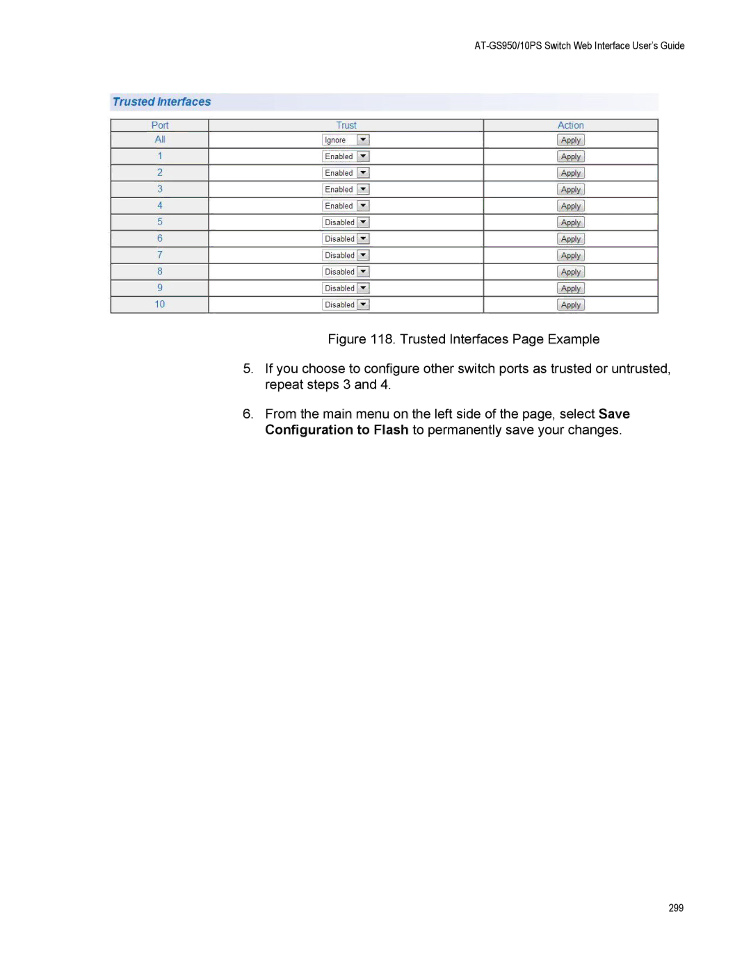 Allied Telesis AT-GS950/10PS, AT-S110 manual 299 