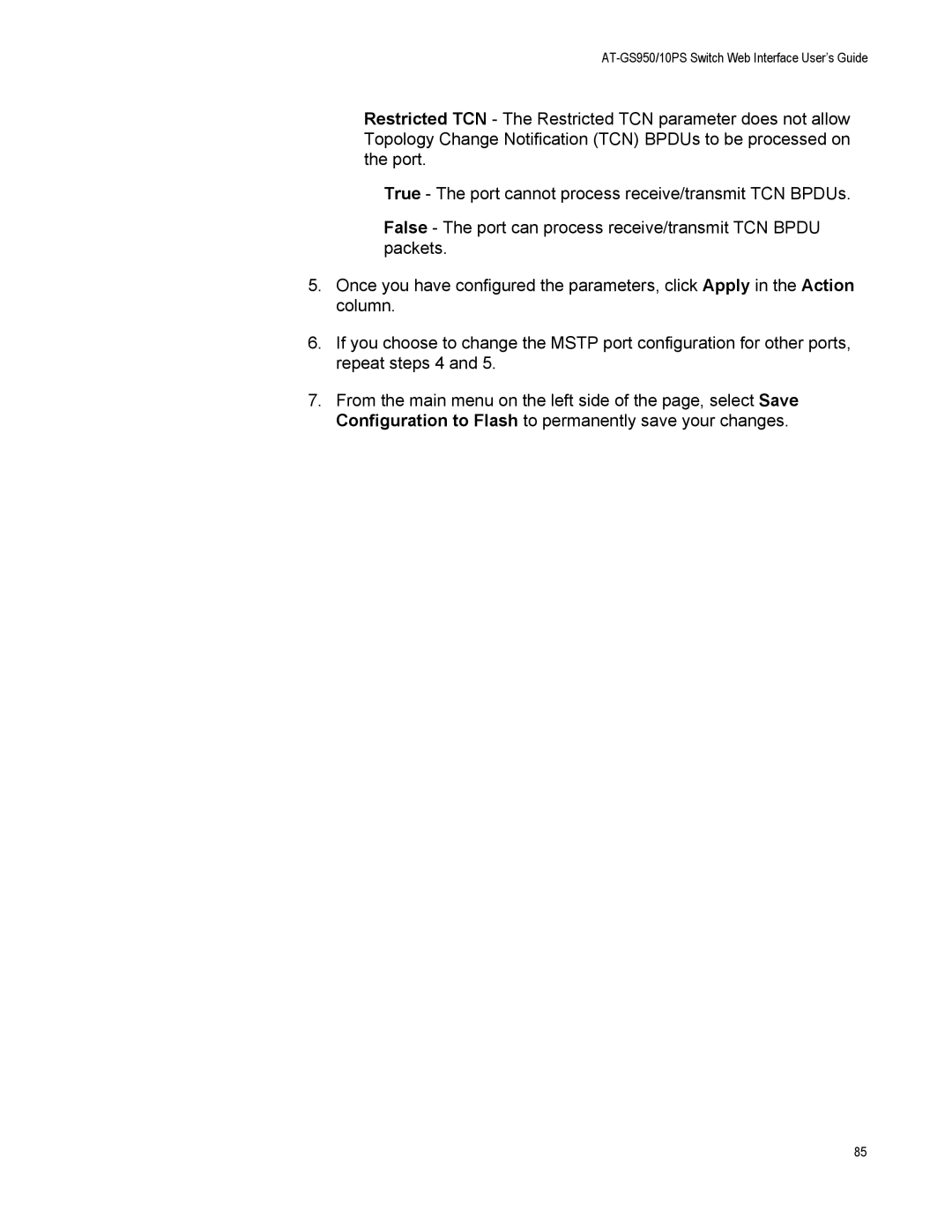 Allied Telesis AT-S110 manual AT-GS950/10PS Switch Web Interface User’s Guide 