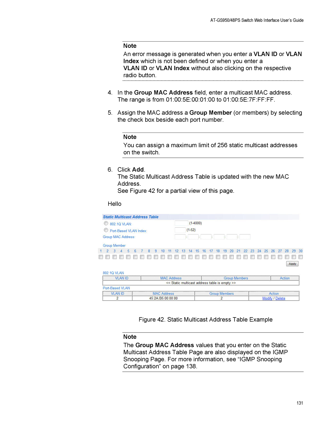 Allied Telesis AT-GS950/48PS, AT-S111 manual 131 