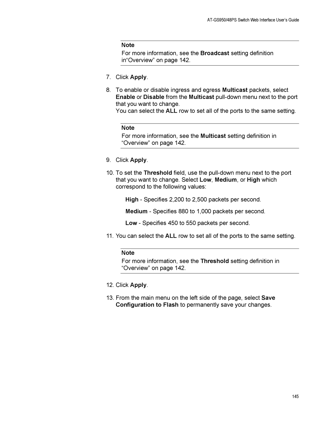 Allied Telesis AT-GS950/48PS, AT-S111 manual 145 