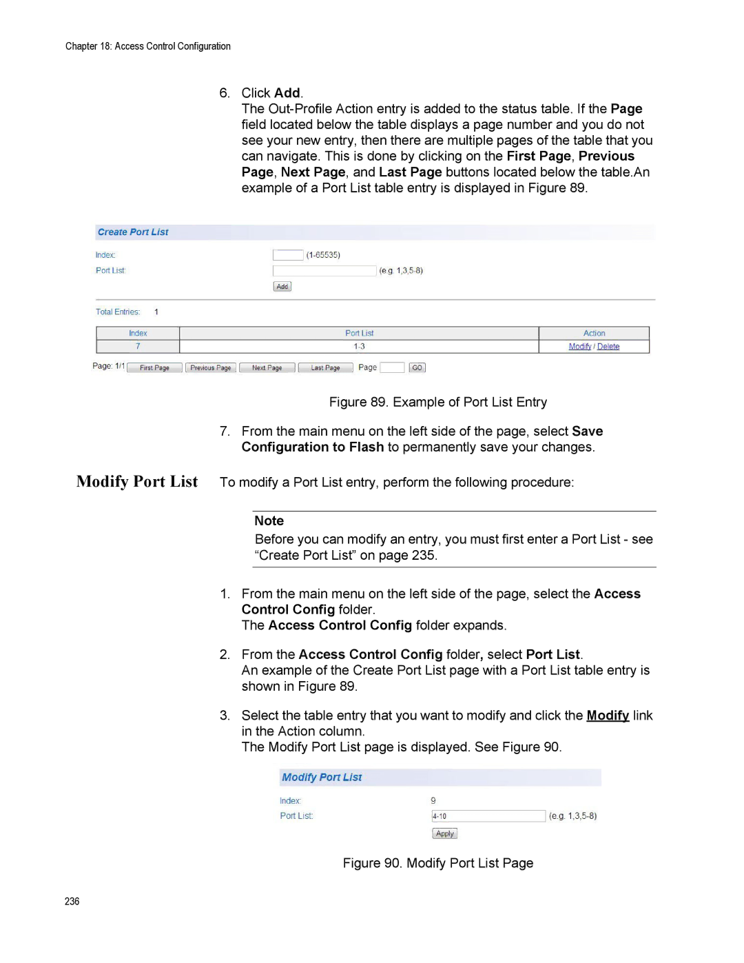 Allied Telesis AT-S111, AT-GS950/48PS manual Modify Port List 