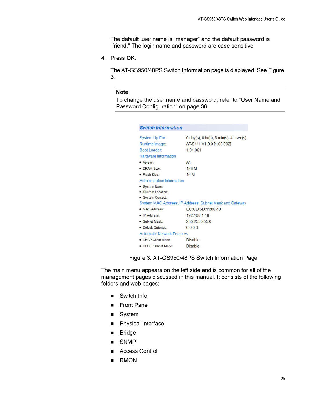 Allied Telesis AT-GS950/48PS, AT-S111 manual  Snmp 