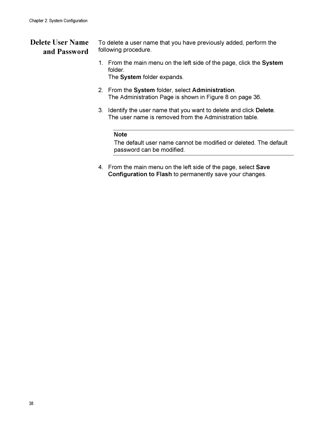 Allied Telesis AT-S111, AT-GS950/48PS manual Delete User Name and Password 