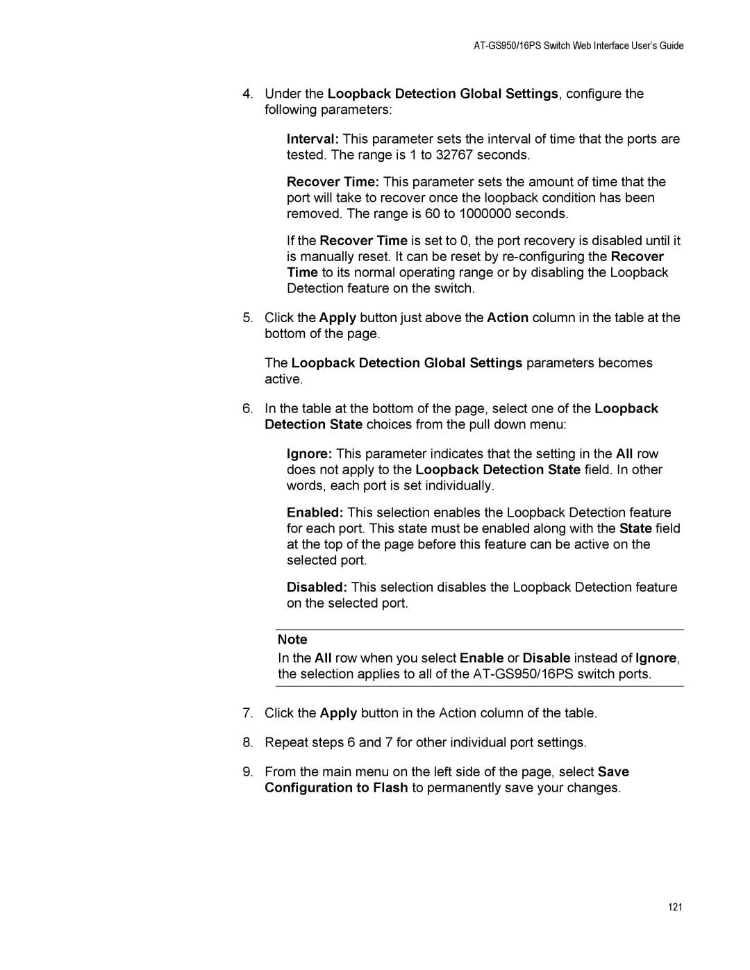 Allied Telesis AT-GS950/16PS, AT-S112 manual 121 