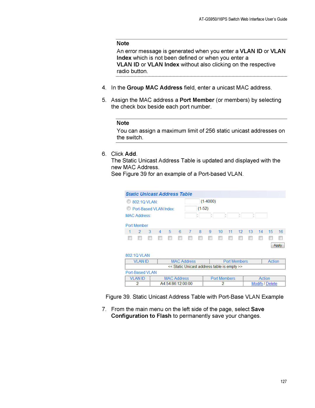 Allied Telesis AT-GS950/16PS, AT-S112 manual 127 