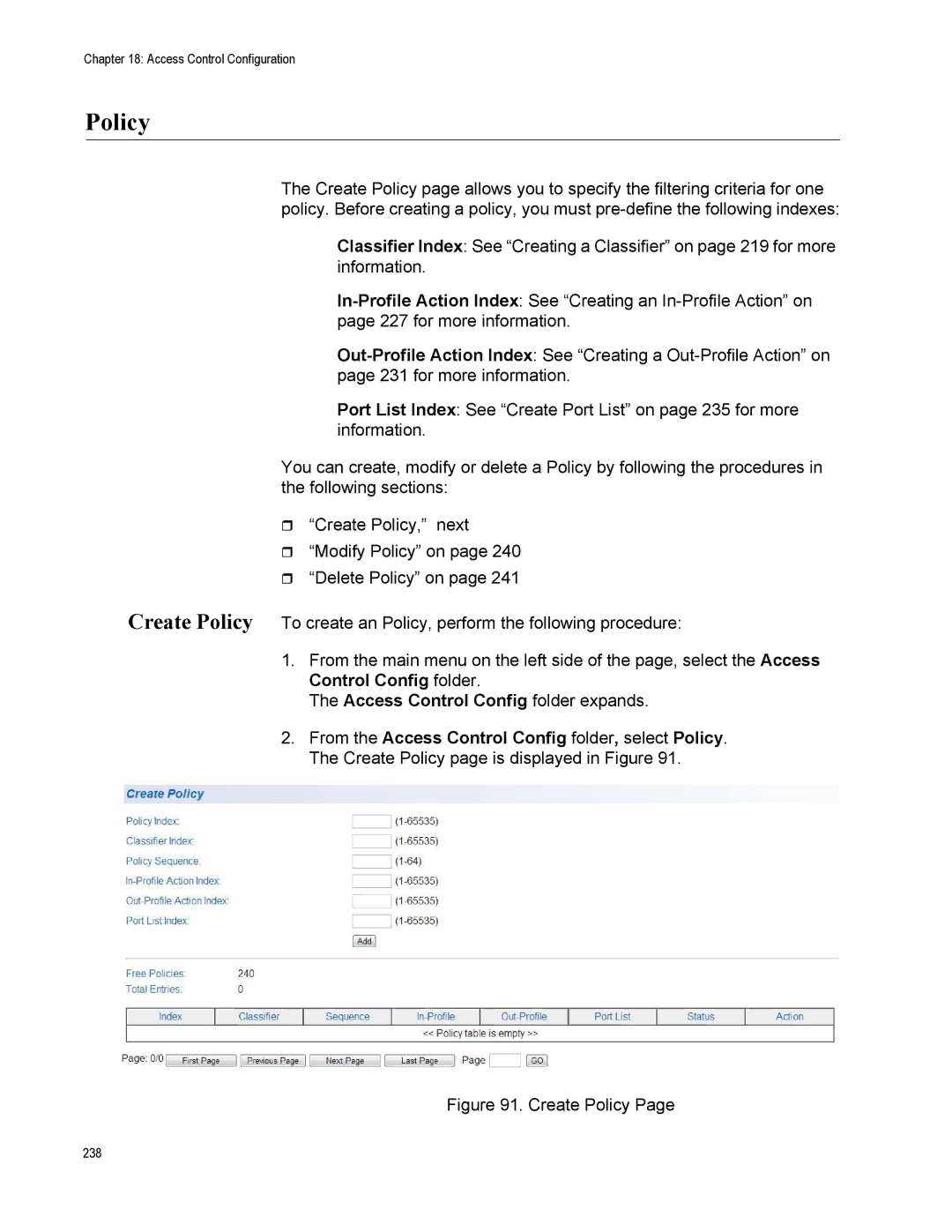 Allied Telesis AT-S112, AT-GS950/16PS manual Create Policy 