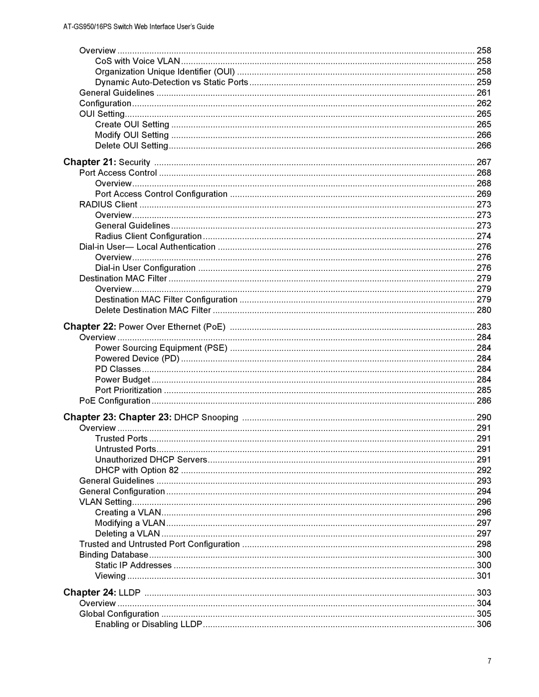 Allied Telesis AT-GS950/16PS, AT-S112 manual 258 