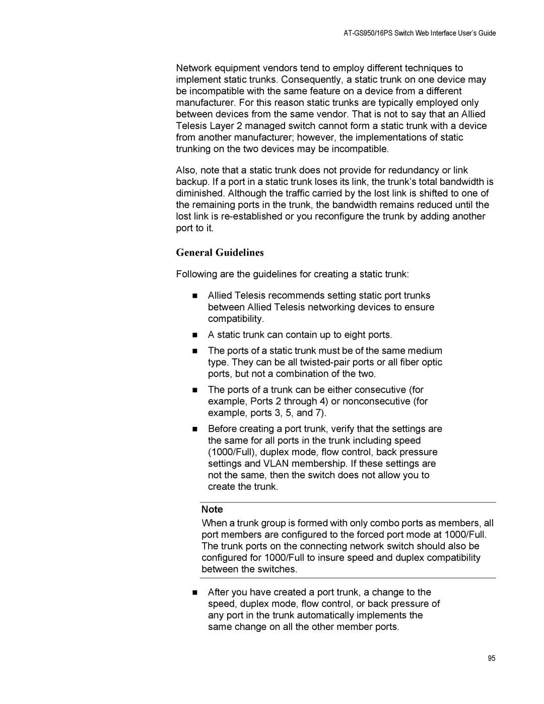 Allied Telesis AT-GS950/16PS, AT-S112 manual General Guidelines 