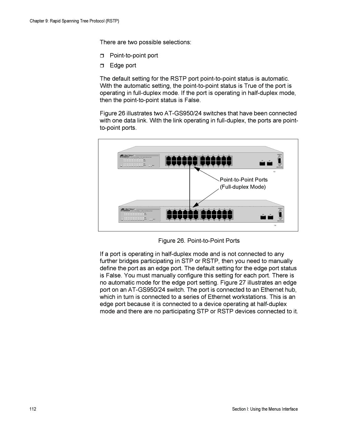 Allied Telesis AT-S79 manual Point-to-Point Ports 