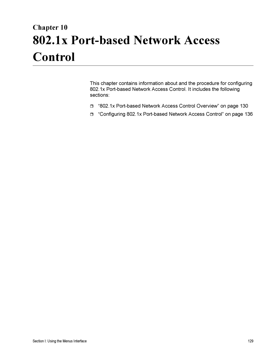 Allied Telesis AT-S79 manual 802.1x Port-based Network Access Control, Chapter 