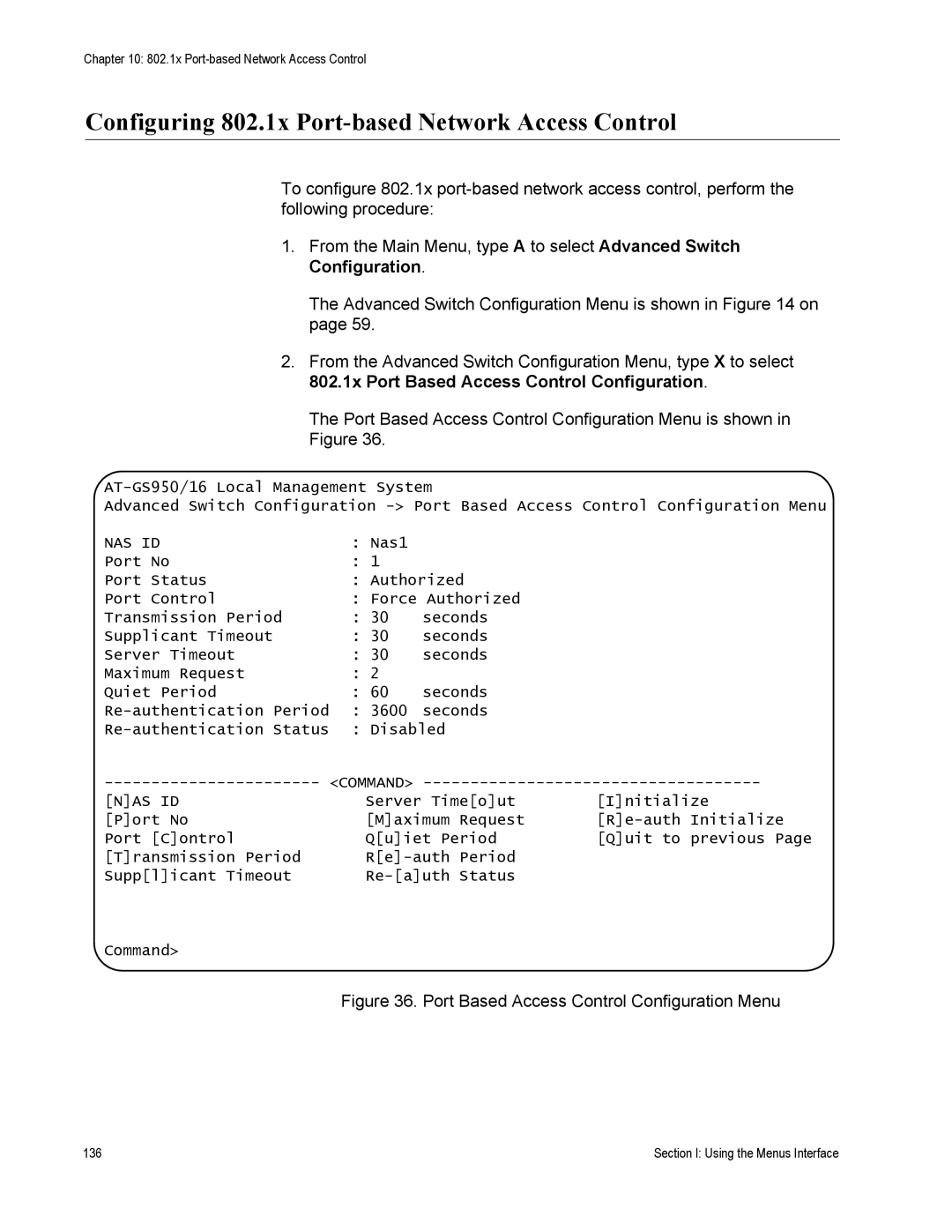 Allied Telesis AT-S79 manual Configuring 802.1x Port-based Network Access Control, Nas Id 