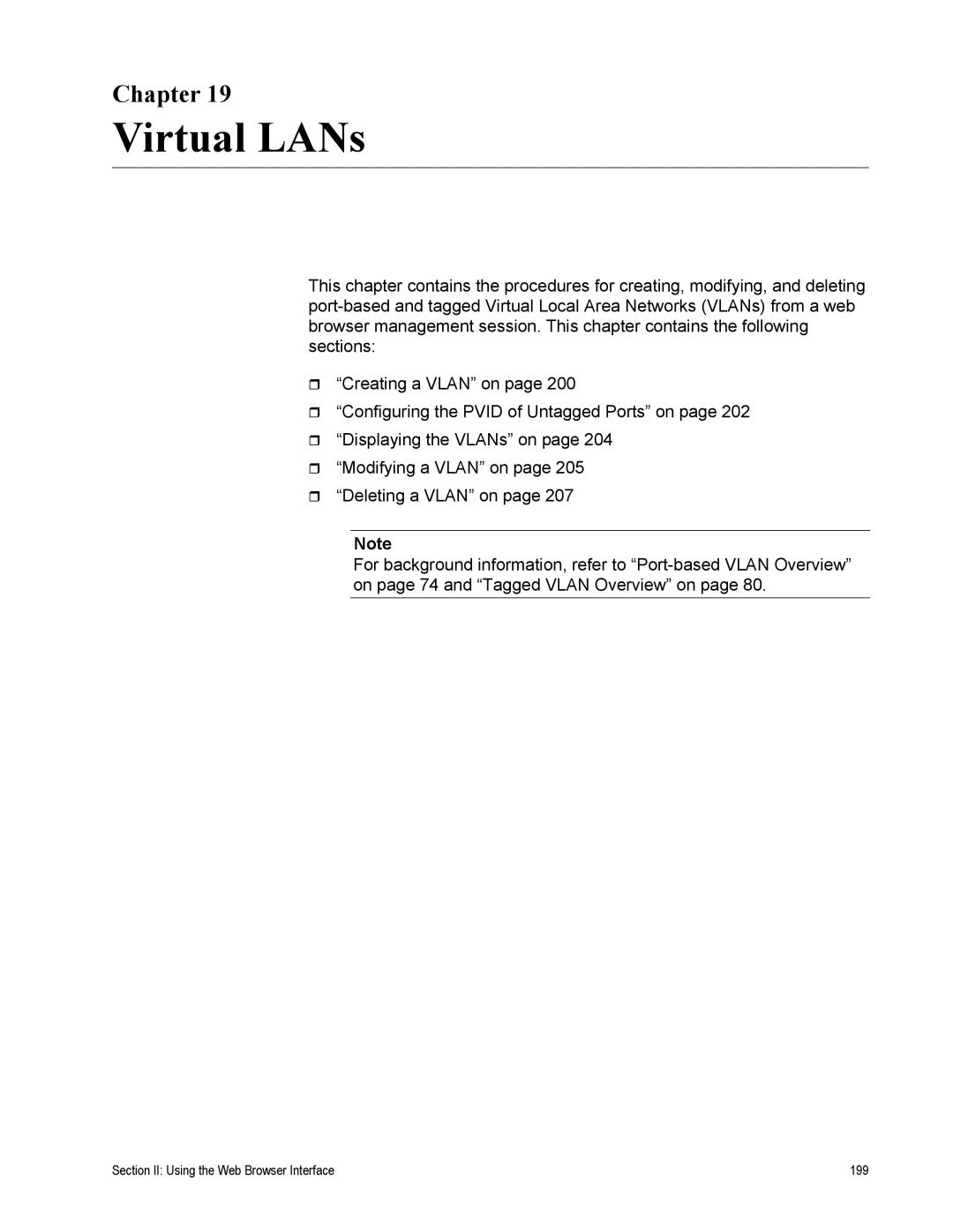 Allied Telesis AT-S79 manual Section II Using the Web Browser Interface 199 