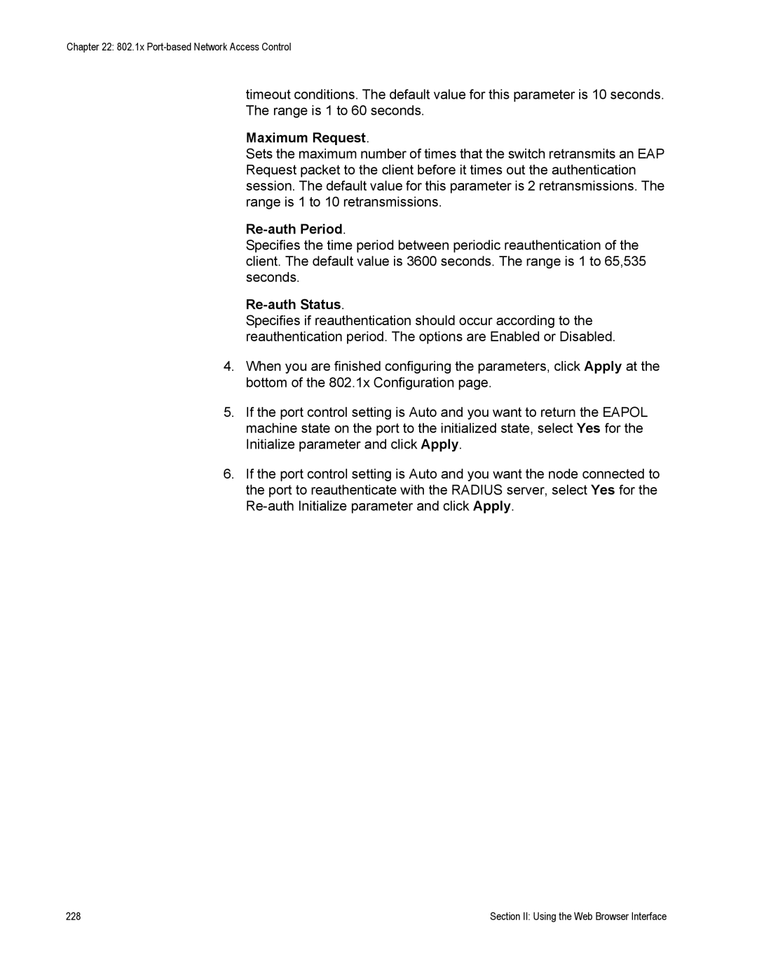 Allied Telesis AT-S79 manual Section II Using the Web Browser Interface 