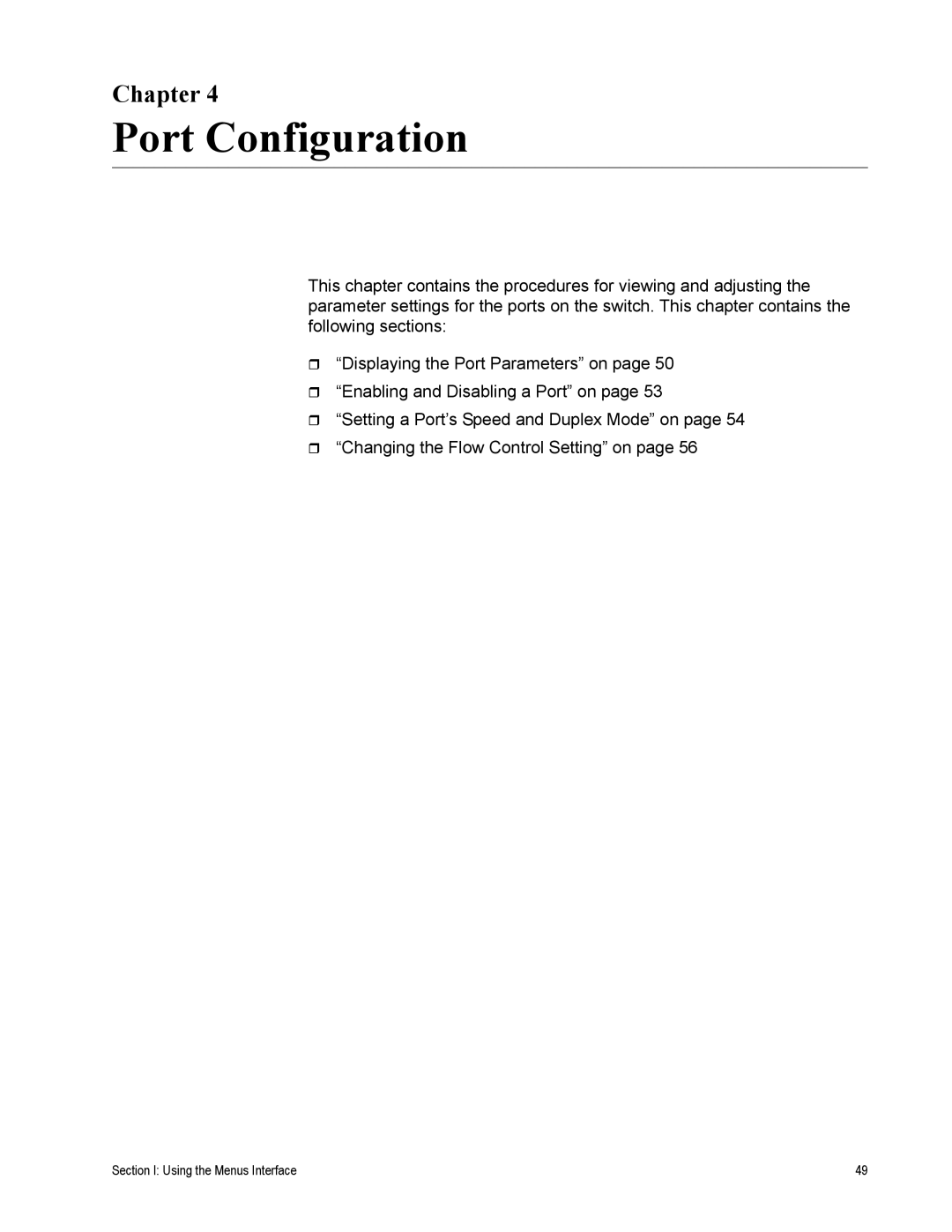 Allied Telesis AT-S79 manual Port Configuration, Chapter 