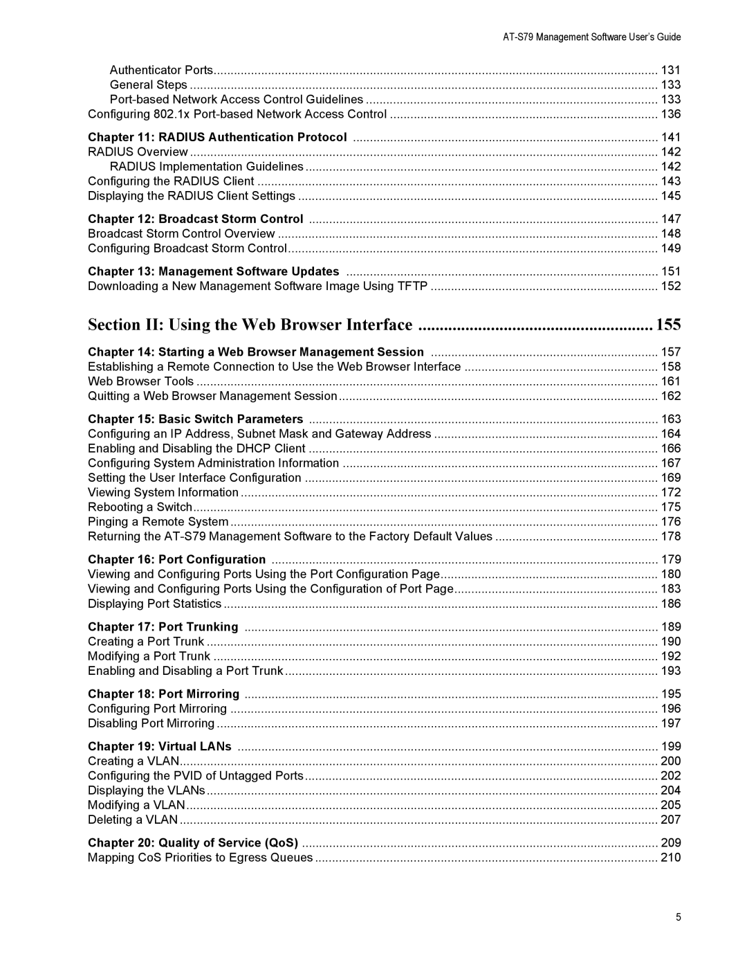 Allied Telesis AT-S79 manual 155 