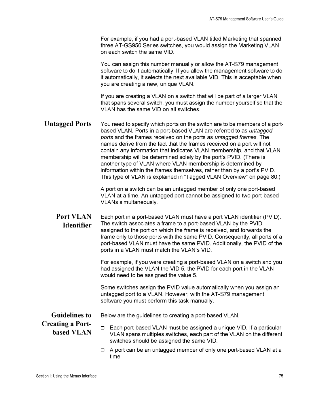 Allied Telesis manual AT-S79 Management Software User’s Guide 