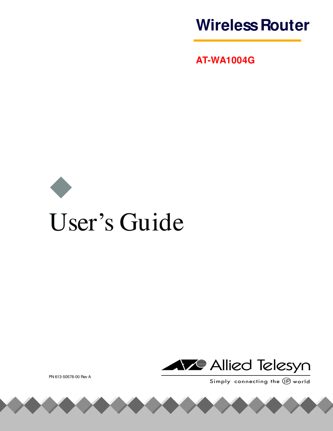 Allied Telesis AT-WA1004G manual User’s Guide 