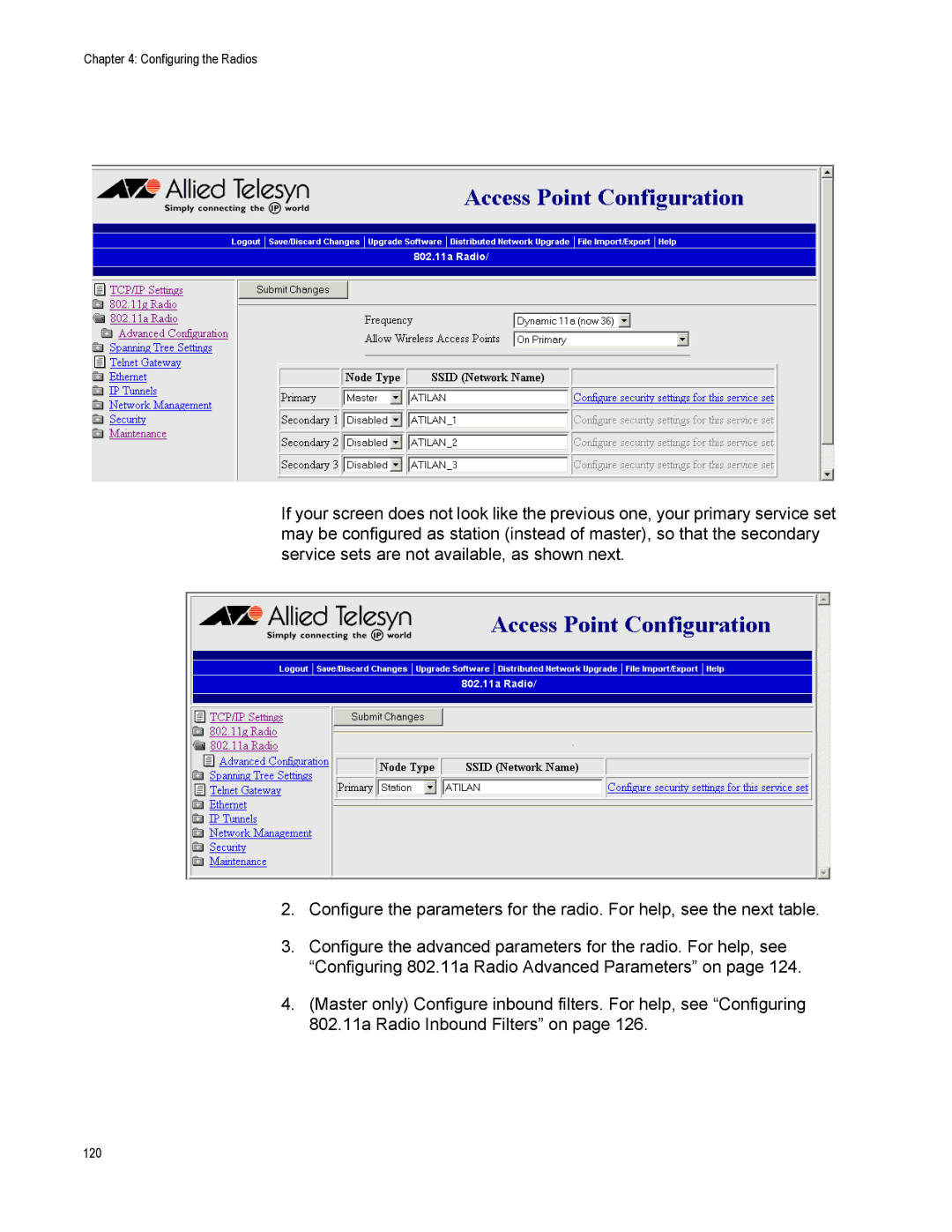 Allied Telesis AT-WA7500, AT-WA7501 manual 120 