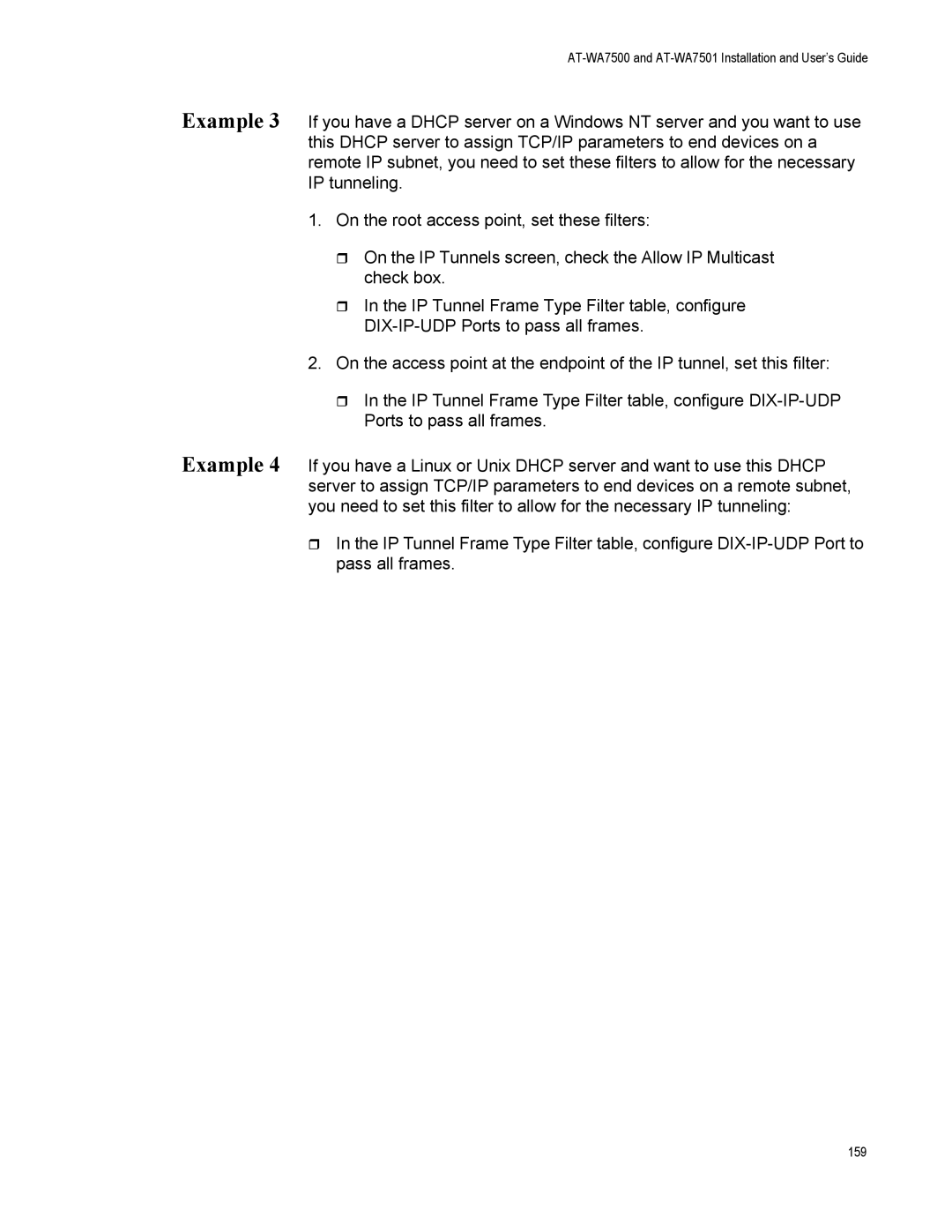 Allied Telesis AT-WA7501, AT-WA7500 manual 159 
