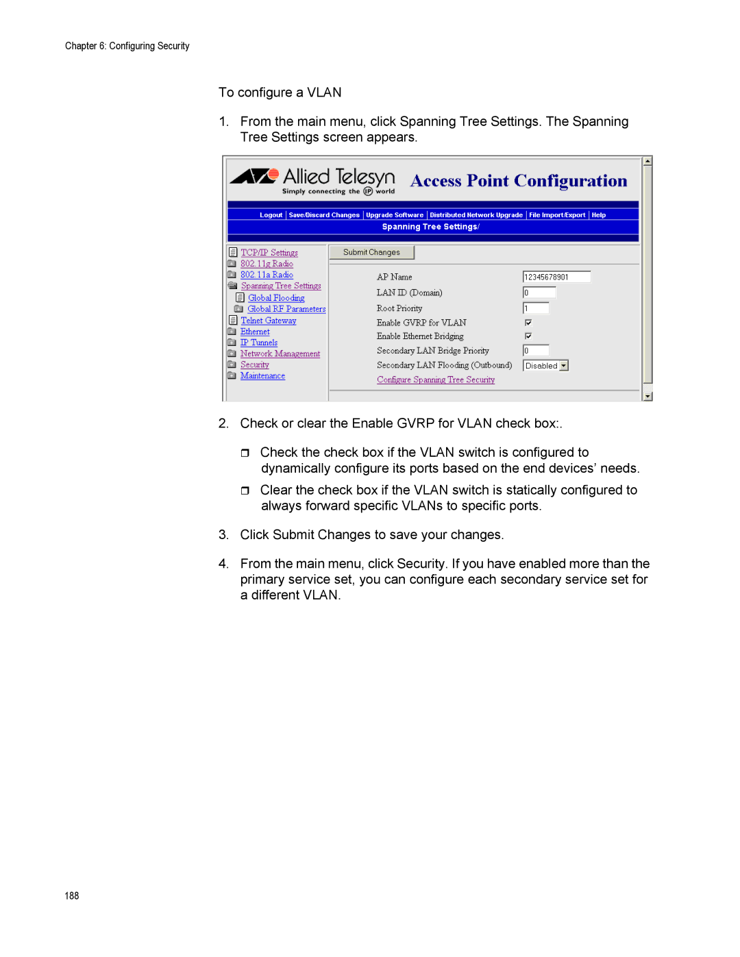 Allied Telesis AT-WA7500, AT-WA7501 manual 188 